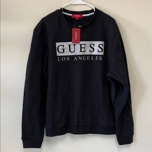 GUESS Men's Black Crewneck Sweater
